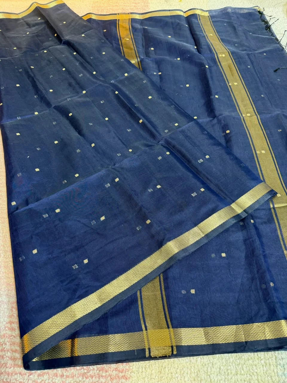 Teal Blue Banarasi Semi Soft Silk Saree